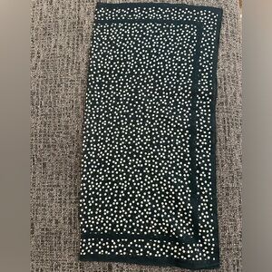 21x21inch navy blue and white polka dot scarf